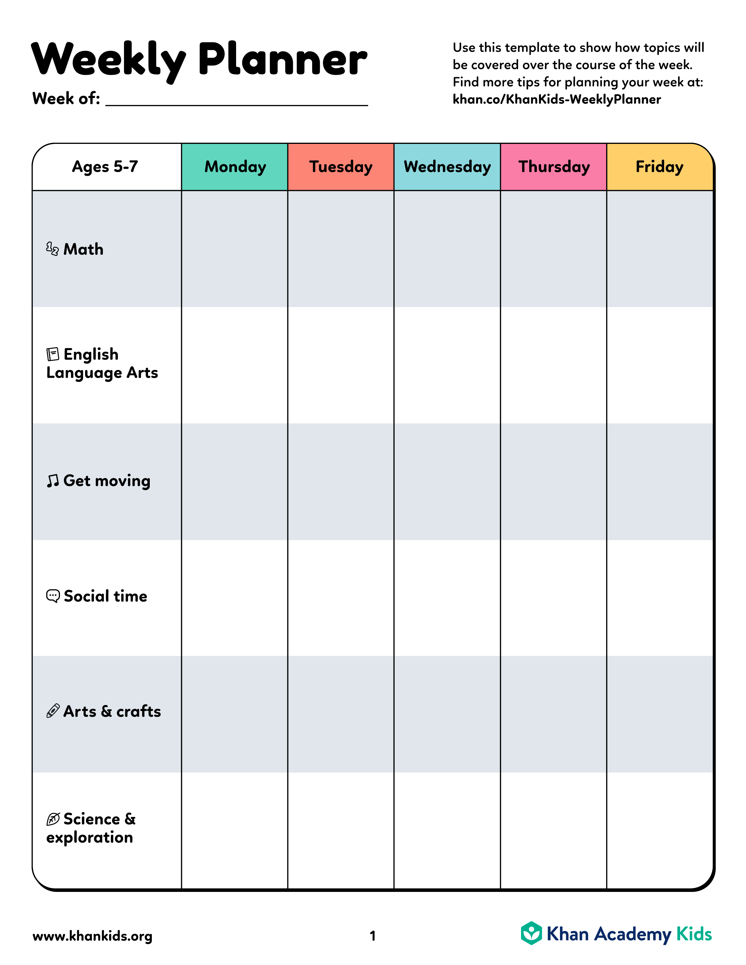 List of resources for parents Khan Academy